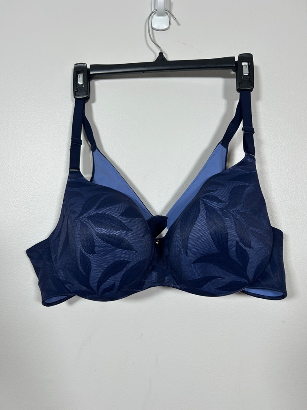 Cacique Lightly Lined Balconette Navy Blue Bra 44C